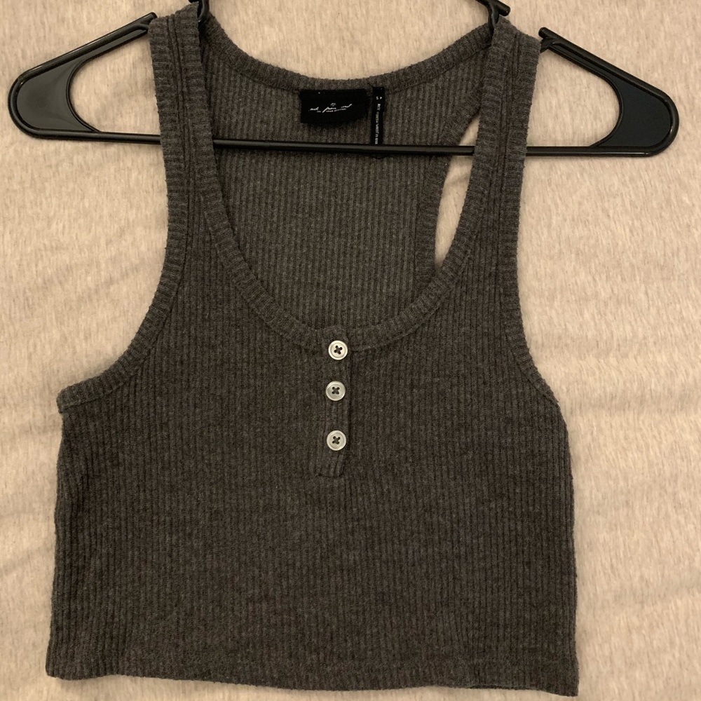 Urban Outfitters Cropped Button Tank - Picture 1 of 3